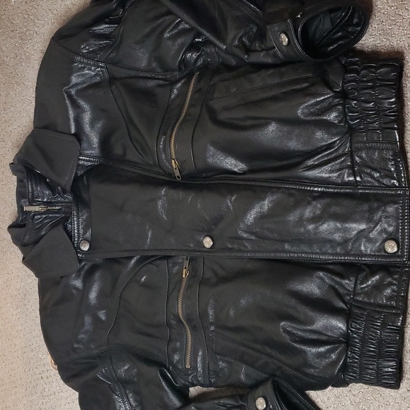 Vintage wilson's 90s bomber leather jacket with zipin vest small pristine condit - Picture 14 of 17